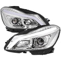 Projector low beam close-up – produces the brightest light possible