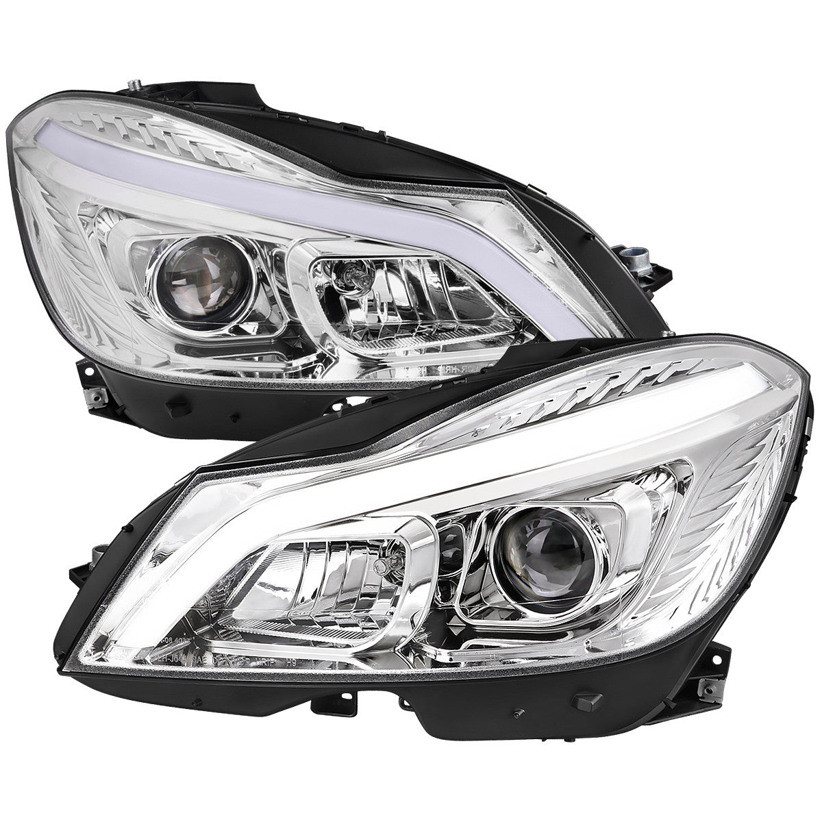 Projector low beam close-up – produces the brightest light possible