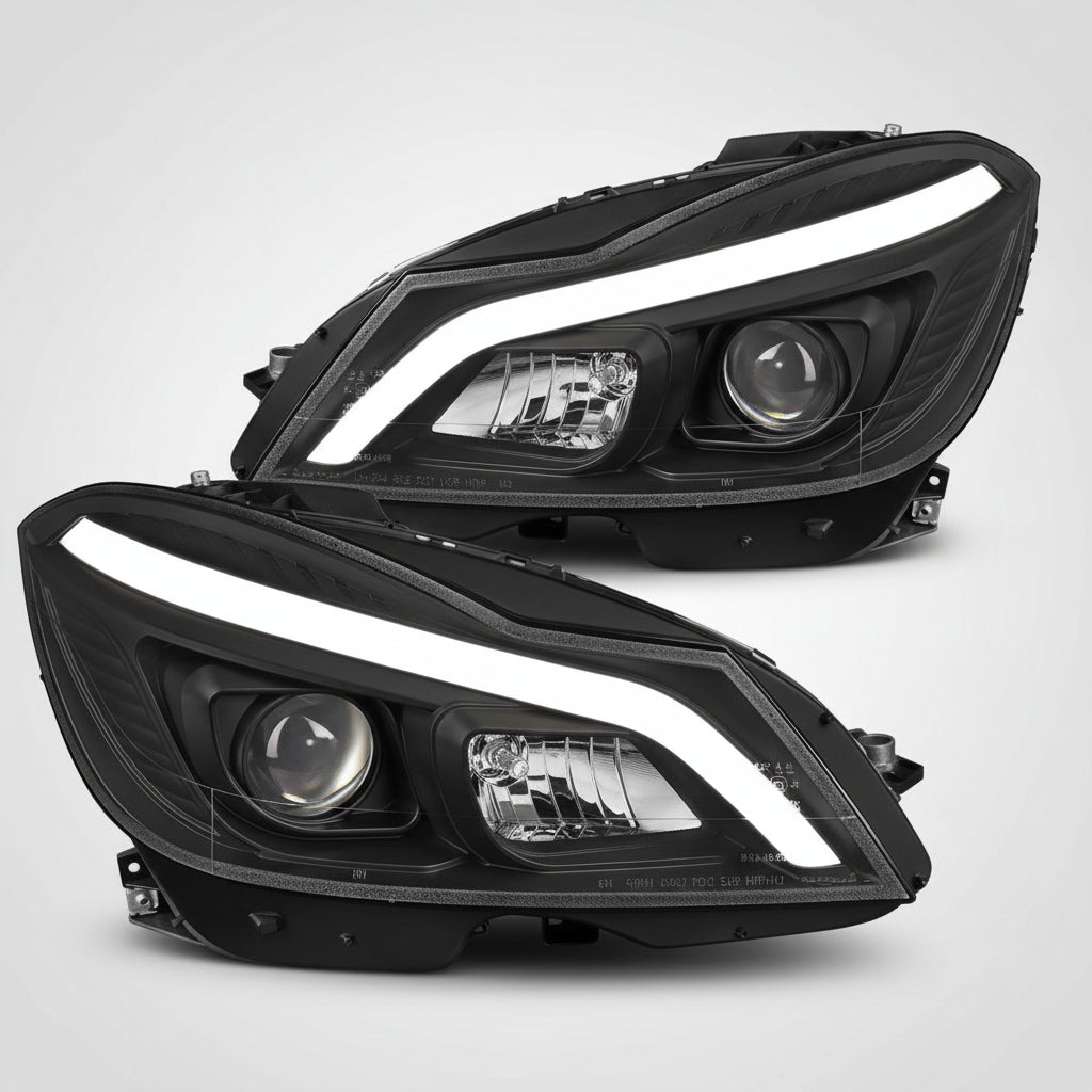 Projector low beam close-up – produces the brightest light possible