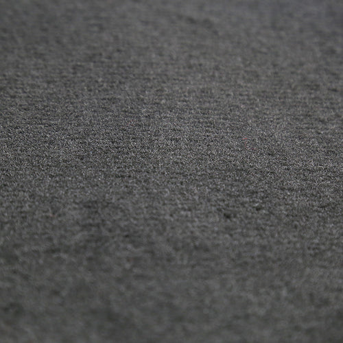 Close-up of grey cotton carpet texture showing quality weave