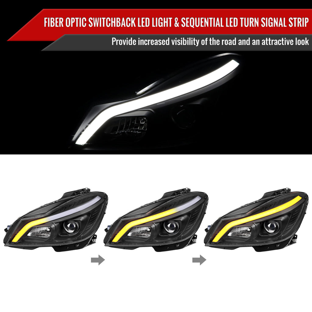 High beam close-up – more focused beam for driving safety