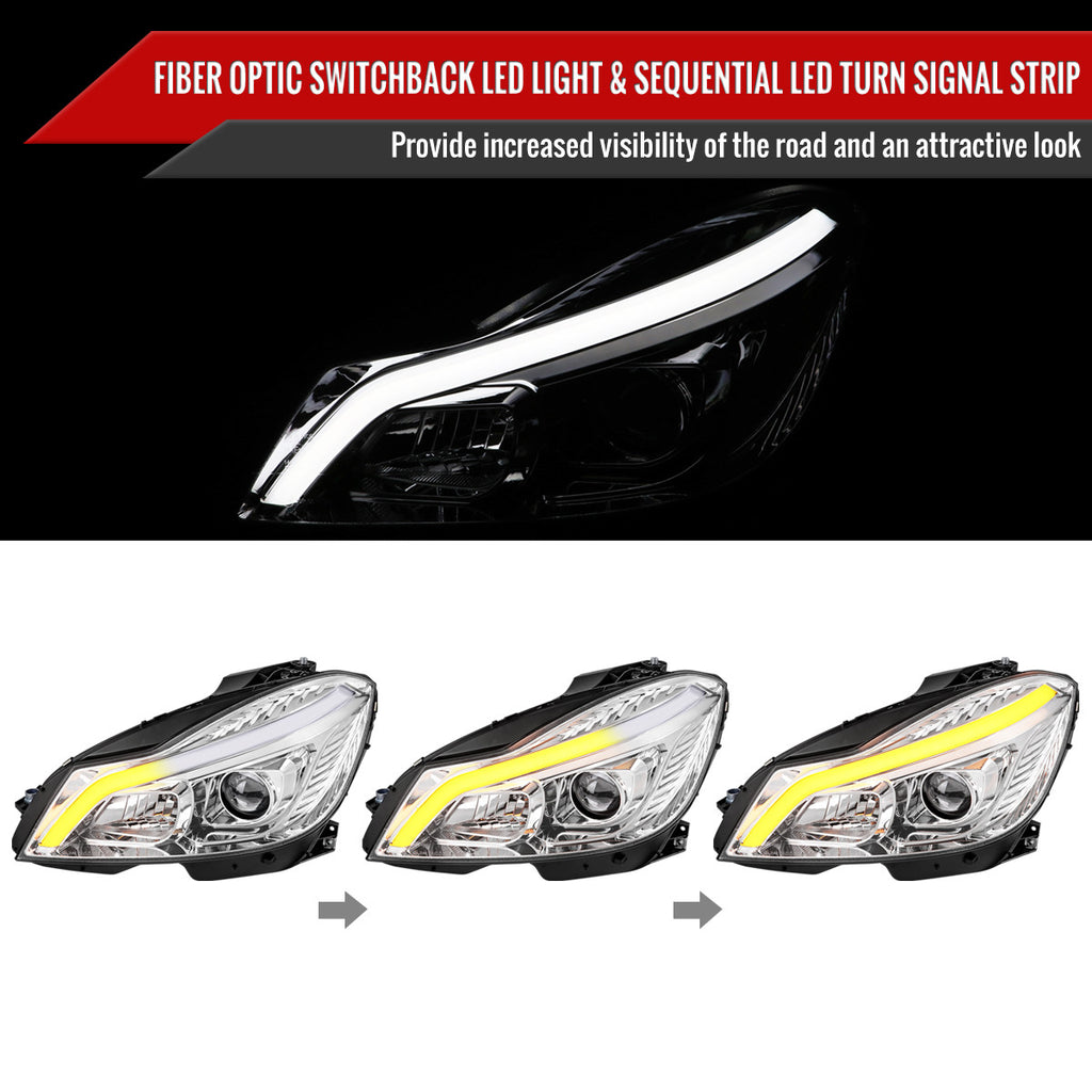 High beam close-up – more focused beam for driving safety