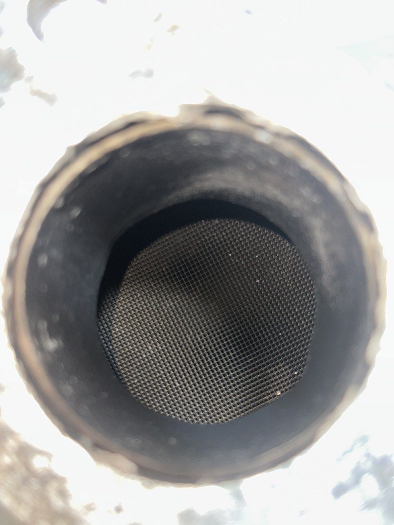Close-up of Drift Racing catalytic converter honeycomb