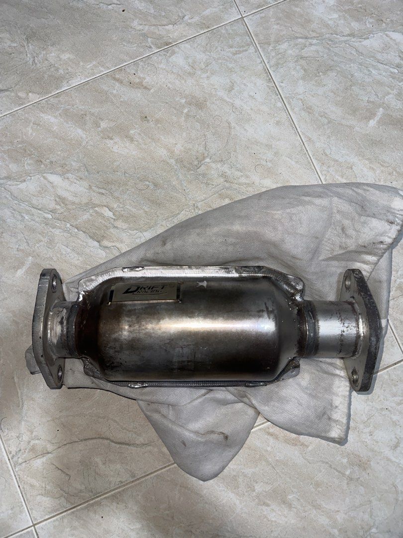 Drift Racing badge on catalytic converter body