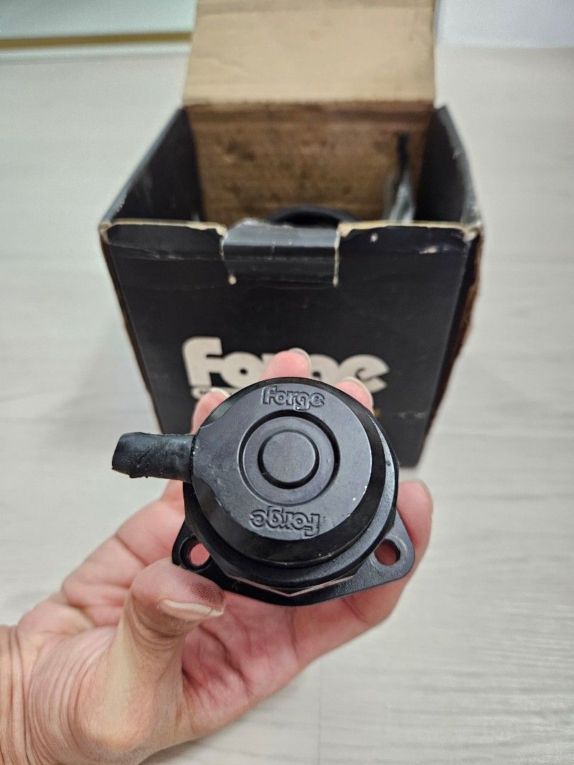 Forge blow-off valve with mounting flange and side outlet
