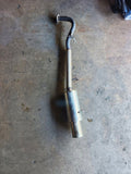 HKS exhaust assembly showing flange, hangers and single outlet