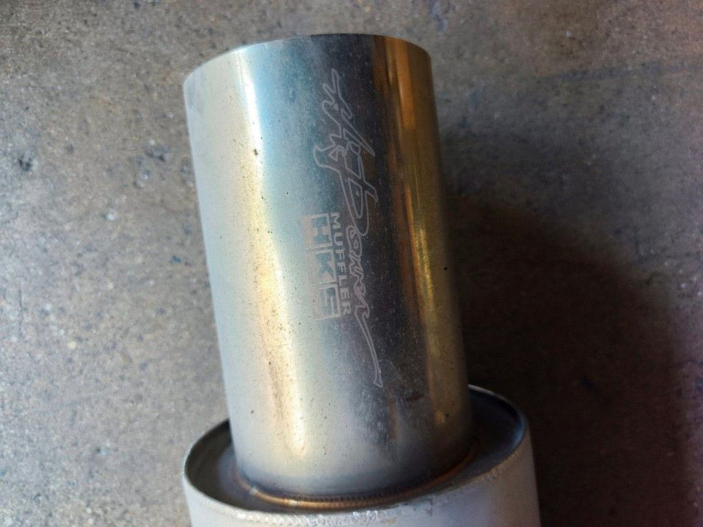 Close-up of HKS exhaust outlet marking